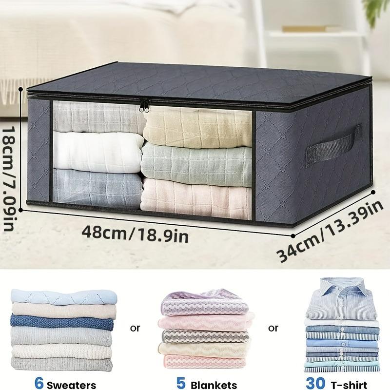35L Fabric Storage Bags with Clear Viewing Windows - Quilted, Foldable Organizer Boxes for Clothes, Blankets & Bedding
35L Fabric Storage Bags with Clear Viewing Windows - Quilted, Foldable Organizer Boxes for Clothes, Blankets & Bedding