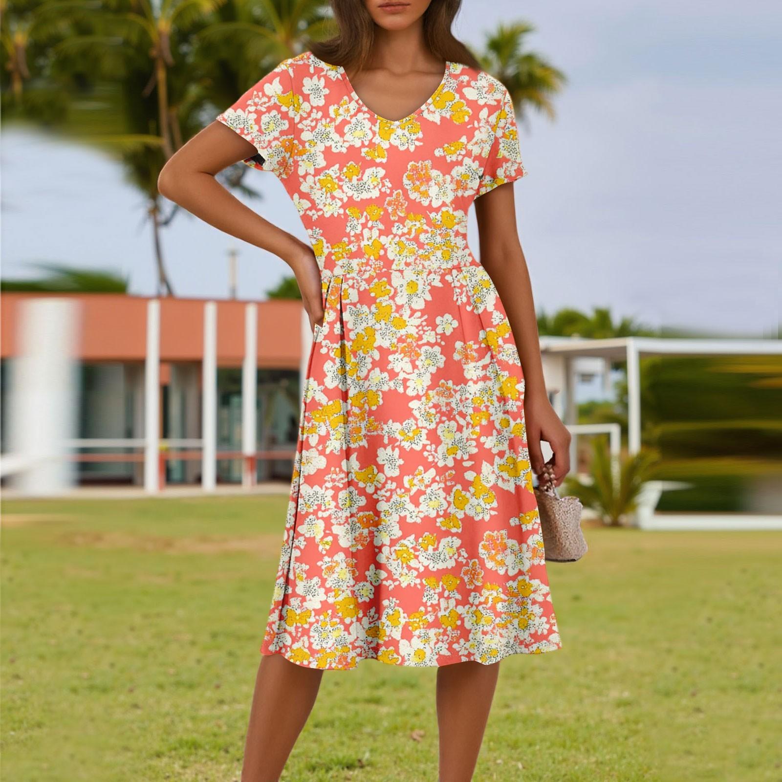 Женское летнее модное повседневное платье с цветочным принтом, V-образным вырезом, короткими рукавами и карманом M шафрановый
Женское летнее модное повседневное платье с цветочным принтом, V-образным вырезом, короткими рукавами и карманом M шафрановый