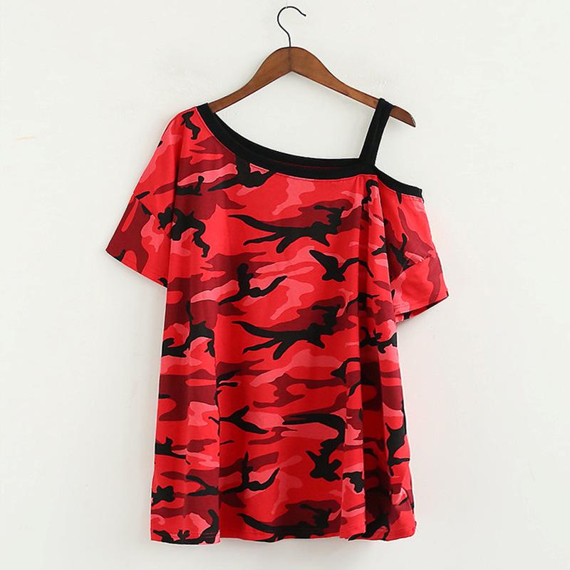 2024 Летняя женская камуфляжная футболка на одно плечо Slim Fit Loose с коротким рукавом 2XL красный
2024 Летняя женская камуфляжная футболка на одно плечо Slim Fit Loose с коротким рукавом 2XL красный