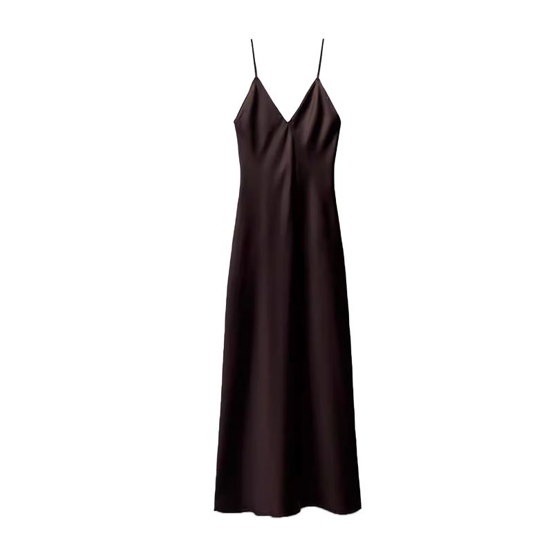 Spring New Women clothes V-neck Sleeveless Silk Satin Texture Dress 9333331 4661271 4772333 Dark jujube XS
Spring New Women clothes V-neck Sleeveless Silk Satin Texture Dress 9333331 4661271 4772333 Dark jujube XS