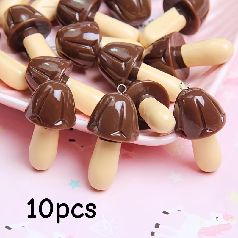 10pcs Realistic 3D Mushroom Chocolate Resin Pendant, Cute Cookie Accessories, Creative Earrings, Keychains, Jewelry Making
10pcs Realistic 3D Mushroom Chocolate Resin Pendant, Cute Cookie Accessories, Creative Earrings, Keychains, Jewelry Making