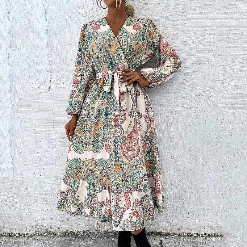 Женское осеннее свободное платье с V-образным вырезом и пышными рукавами на шнуровке, S-XL
Женское осеннее свободное платье с V-образным вырезом и пышными рукавами на шнуровке, S-XL