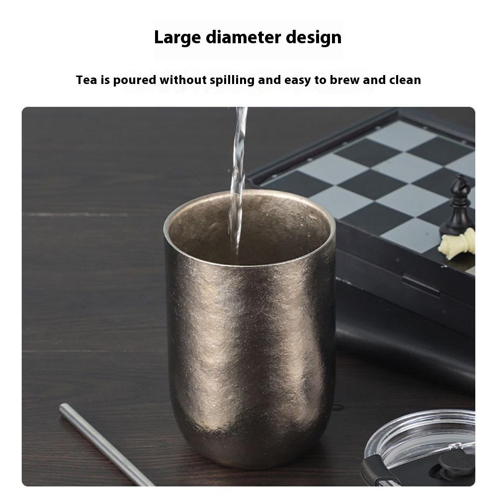 260ml Pure Titanium Double Wall Beer Mug Insulated Frost Flower Design Hot Cold Drinks Cup (BPA Free,No FDA) Natural Color
260ml Pure Titanium Double Wall Beer Mug Insulated Frost Flower Design Hot Cold Drinks Cup (BPA Free,No FDA) Natural Color