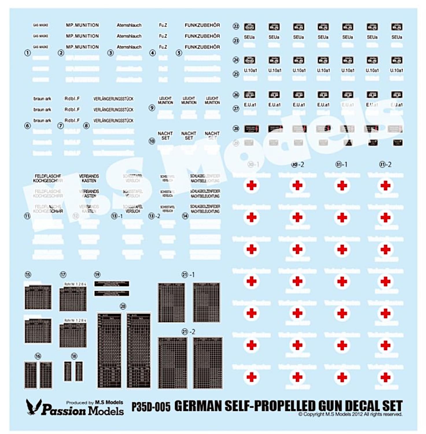Passion Model World War II German Army Field Artillery Decal Set Plastic Model Decal 1/35 Artillery/Self-Propelled P35D-005
Passion Model World War II German Army Field Artillery Decal Set Plastic Model Decal 1/35 Artillery/Self-Propelled P35D-005