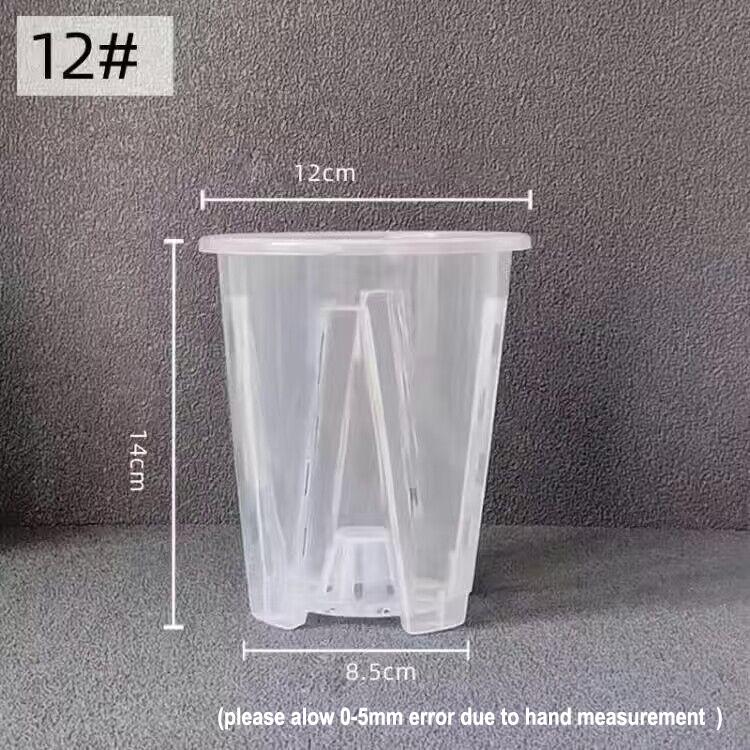 12cm for orchid Plant grow Pot Transparent white Thickened Flowerpot Breathable root control Plant Plastic Tall Flower Pot c1
12cm for orchid Plant grow Pot Transparent white Thickened Flowerpot Breathable root control Plant Plastic Tall Flower Pot c1