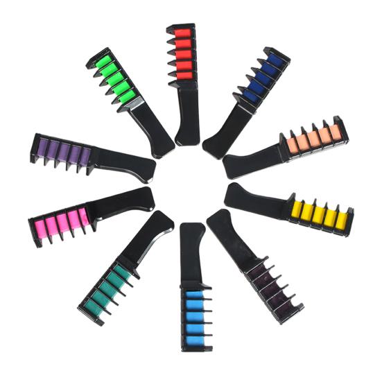 10Pcs Disposable Hair Dye Comb 10 Colors Individually Packaged Temporary Hair Chalk for Wet Dry Hair Washable Non-Damaging Instant Hair Coloring Tool 1 Set
10Pcs Disposable Hair Dye Comb 10 Colors Individually Packaged Temporary Hair Chalk for Wet Dry Hair Washable Non-Damaging Instant Hair Coloring Tool 1 Set
