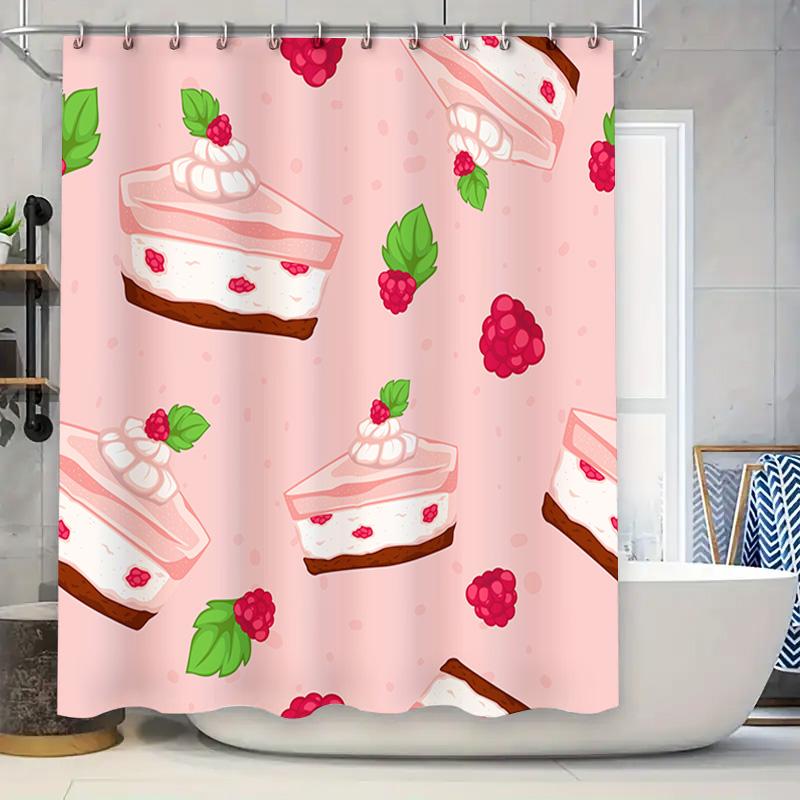 Pink And White Cheesecake Shower Curtain With Raspberries Bathroom Decor For Kids Room 3D Print Waterproof Fabric Sho W60H190(CM)-1 Pcs
Pink And White Cheesecake Shower Curtain With Raspberries Bathroom Decor For Kids Room 3D Print Waterproof Fabric Sho W60H190(CM)-1 Pcs