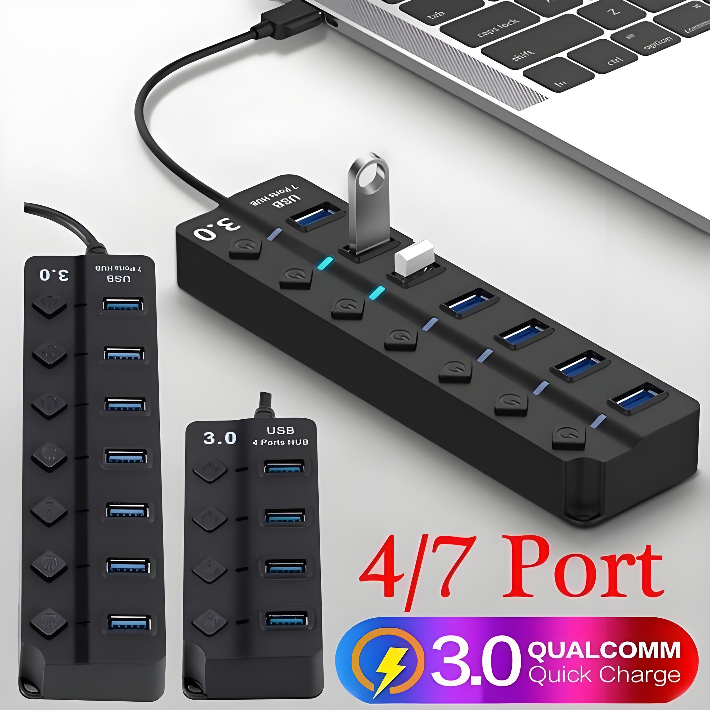 4/7 Port USB 3.0 Hub High Speed 5Gbps Splitter Distributor with Independent Led on/Off Switch USB 3.0 Charging Hub 4 Port-USB 3.0+2.0
4/7 Port USB 3.0 Hub High Speed 5Gbps Splitter Distributor with Independent Led on/Off Switch USB 3.0 Charging Hub 4 Port-USB 3.0+2.0