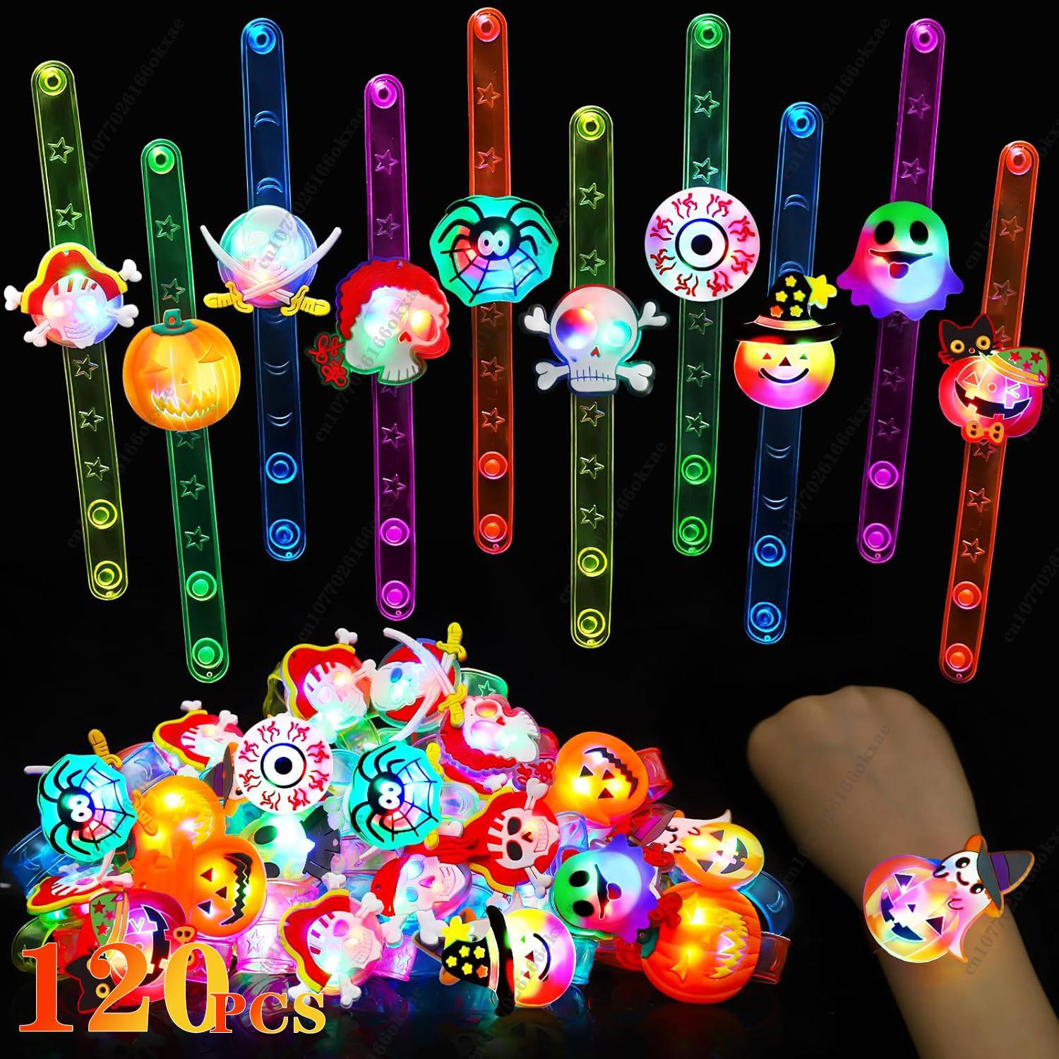 120PCS Halloween LED Lights Watch LED Flash Bracelet Halloween Flash Toys Halloween Party Favour Supplies Halloween Decoration 12PCS
120PCS Halloween LED Lights Watch LED Flash Bracelet Halloween Flash Toys Halloween Party Favour Supplies Halloween Decoration 12PCS