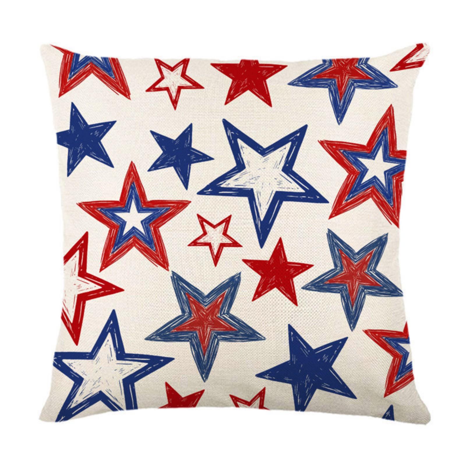 Decorative Throw Pillow Cover with Star Print and America Lettering for Sofa Couch Bed Living Room Indoor Outdoor Use one size
Decorative Throw Pillow Cover with Star Print and America Lettering for Sofa Couch Bed Living Room Indoor Outdoor Use one size