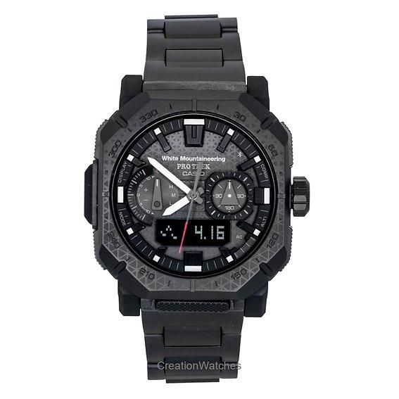 Casio Pro Trek White Mountaineering Аналогово-цифровий Зв язок зі смартфоном Чорний циферблат Сонячний PRW-B1000WM-1 100M Чоловічий годинник чорний
Casio Pro Trek White Mountaineering Аналогово-цифровий Зв язок зі смартфоном Чорний циферблат Сонячний PRW-B1000WM-1 100M Чоловічий годинник чорний