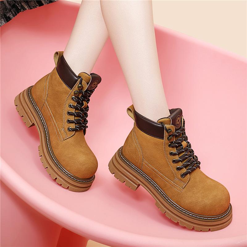 Autumn and winter British style outdoor short boots, big yellow boots, women s heightening single, lightweight thick-soled Martin boots 34
Autumn and winter British style outdoor short boots, big yellow boots, women s heightening single, lightweight thick-soled Martin boots 34