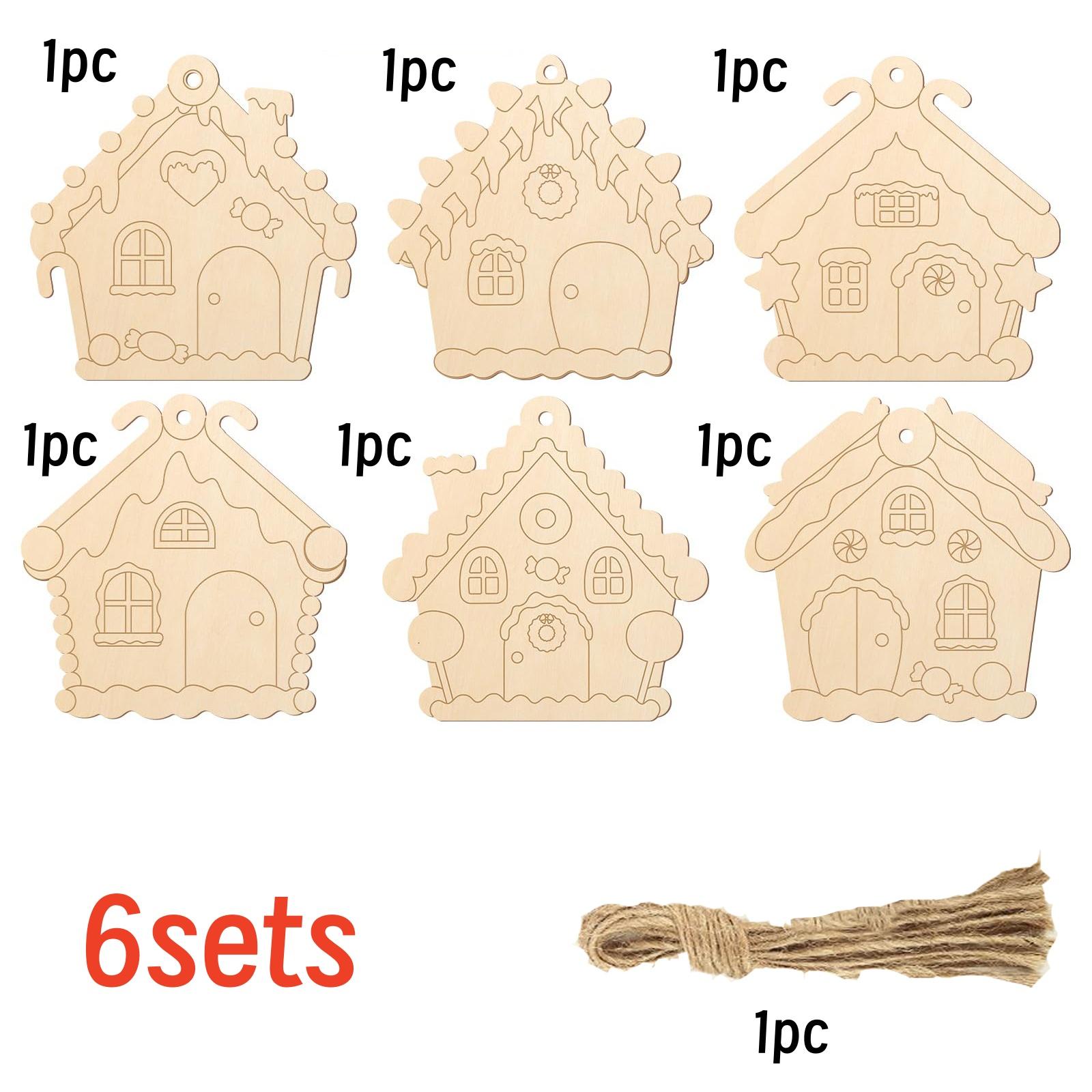 6Sets Wooden Christmas Ornaments Unfinished Wood Crafts Painting DIY Paintable Christmas Cutouts Slices for Craft with Ropes
6Sets Wooden Christmas Ornaments Unfinished Wood Crafts Painting DIY Paintable Christmas Cutouts Slices for Craft with Ropes