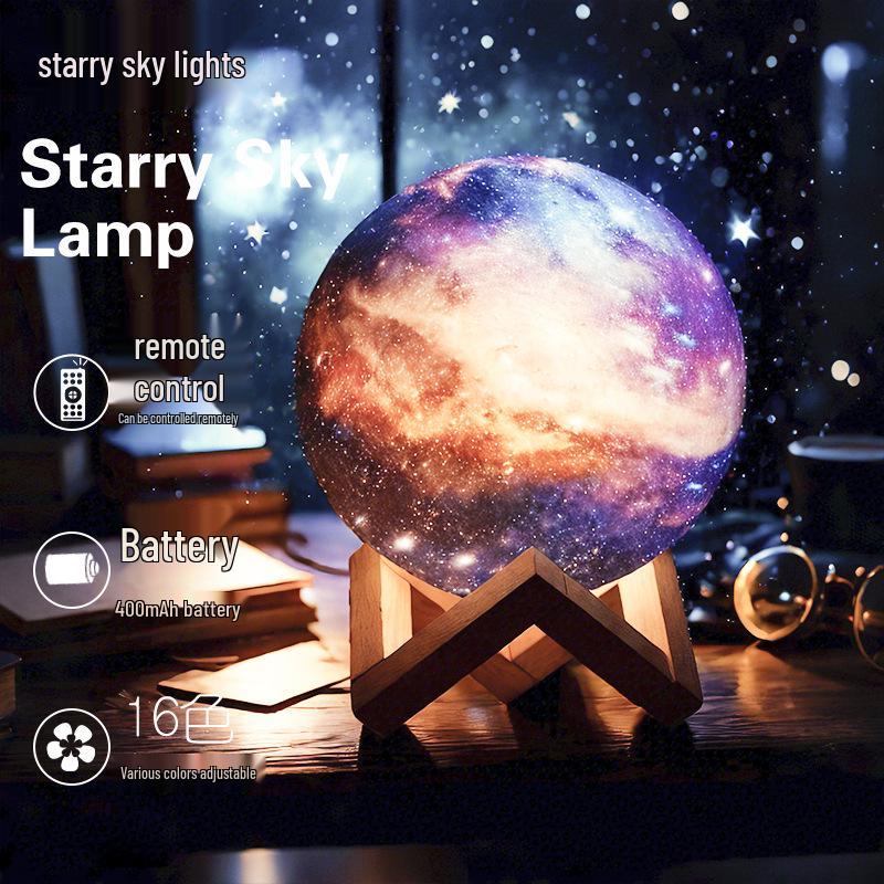 Starry Sky LED Rechargeable Moon Galaxy Lamp - Creative Night Light & Festival Gift 8CM
Starry Sky LED Rechargeable Moon Galaxy Lamp - Creative Night Light & Festival Gift 8CM