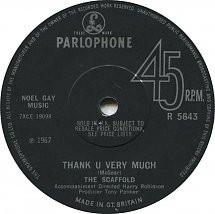 7inch Record SCAFFOLD - Thank U Very Much R5643 Parlophone 1967 UK Pop Used
7inch Record SCAFFOLD - Thank U Very Much R5643 Parlophone 1967 UK Pop Used