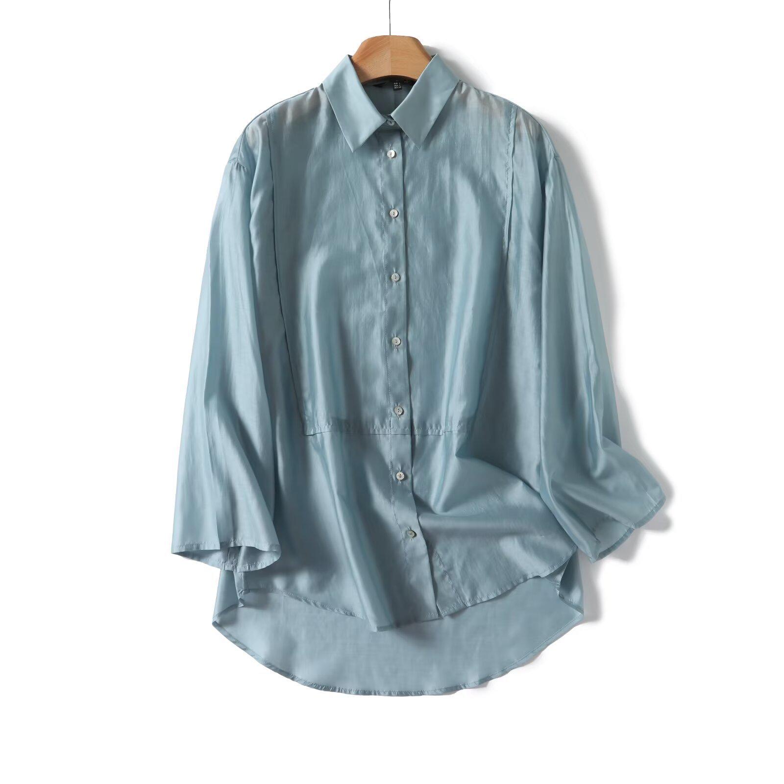 Women s Spring 2025 Flowy Long-Sleeve Lapel Shirt - Versatile Fashion for a Chic Commute S
Women s Spring 2025 Flowy Long-Sleeve Lapel Shirt - Versatile Fashion for a Chic Commute S