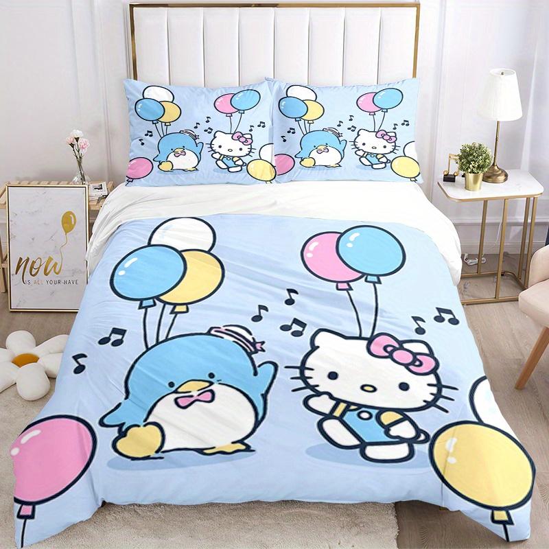 3pcs Penguin, Hello Kitty Breathable Polyester Bedding Set Soft Duvet Cover and 2 Pillowcases,Suitable for All Seasons, 082630b 135x200cm
3pcs Penguin, Hello Kitty Breathable Polyester Bedding Set Soft Duvet Cover and 2 Pillowcases,Suitable for All Seasons, 082630b 135x200cm