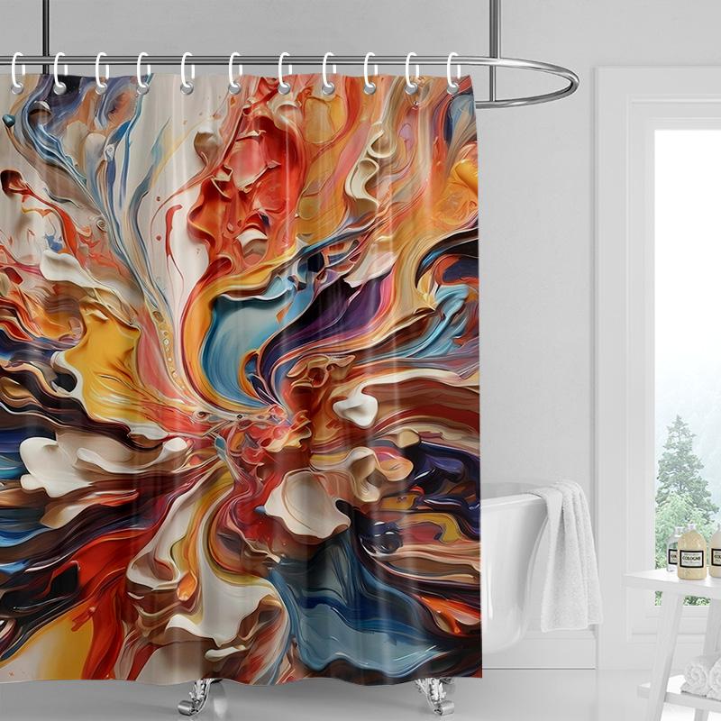 3D Floral Shower Curtain - Vibrant Blue, Pink & Orange Blooms, Realistic Petal Details, Waterproof Bath Decor For Spa Bathroom 90x180cm
3D Floral Shower Curtain - Vibrant Blue, Pink & Orange Blooms, Realistic Petal Details, Waterproof Bath Decor For Spa Bathroom 90x180cm