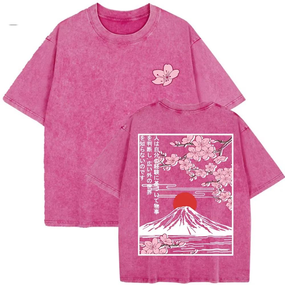Summer Women Mount Fuji Cherry Blossoms Graphic Print Washed Cotton O Neck Oversized Short Sleeve Streetwear Loose Basic To S
Summer Women Mount Fuji Cherry Blossoms Graphic Print Washed Cotton O Neck Oversized Short Sleeve Streetwear Loose Basic To S