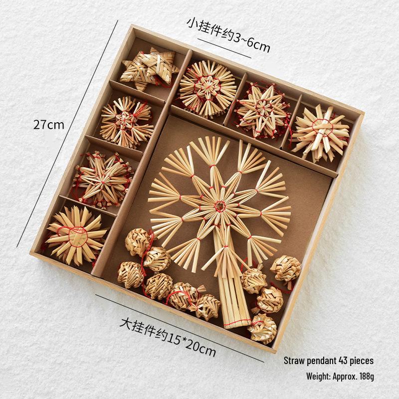 Экологичная соломенная снежинка-звезда-верхушка на елку - подвеска из натурального рождественского украшения
Экологичная соломенная снежинка-звезда-верхушка на елку - подвеска из натурального рождественского украшения