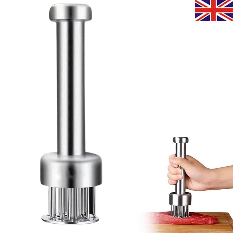 Игла для размягчения мяса из нержавеющей стали сохраняет форму и волокна мяса, делает толстые стейки и мясо более ароматными As shown