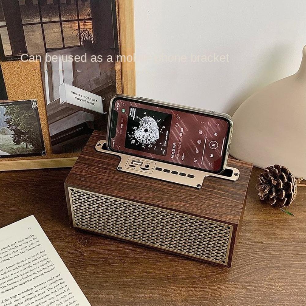 Портативный Bluetooth-динамик с текстурой дерева, винтажные деревянные динамики, беспроводной сабвуфер, держатель для телефона style 2
Портативный Bluetooth-динамик с текстурой дерева, винтажные деревянные динамики, беспроводной сабвуфер, держатель для телефона style 2