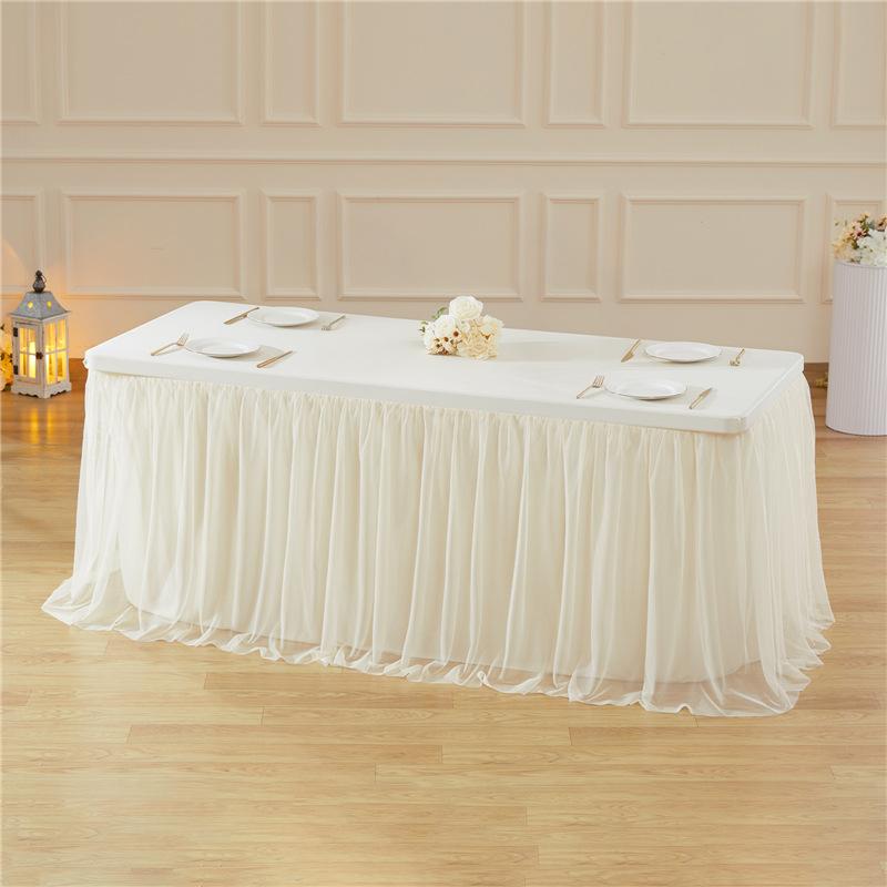 New White Chiffon Rectangular Table Skirt for Weddings Banquets Birthdays Parties All Inclusive Pleated Table Skirt Decoration 182x75x78cm 6ft шампанского
New White Chiffon Rectangular Table Skirt for Weddings Banquets Birthdays Parties All Inclusive Pleated Table Skirt Decoration 182x75x78cm 6ft шампанского