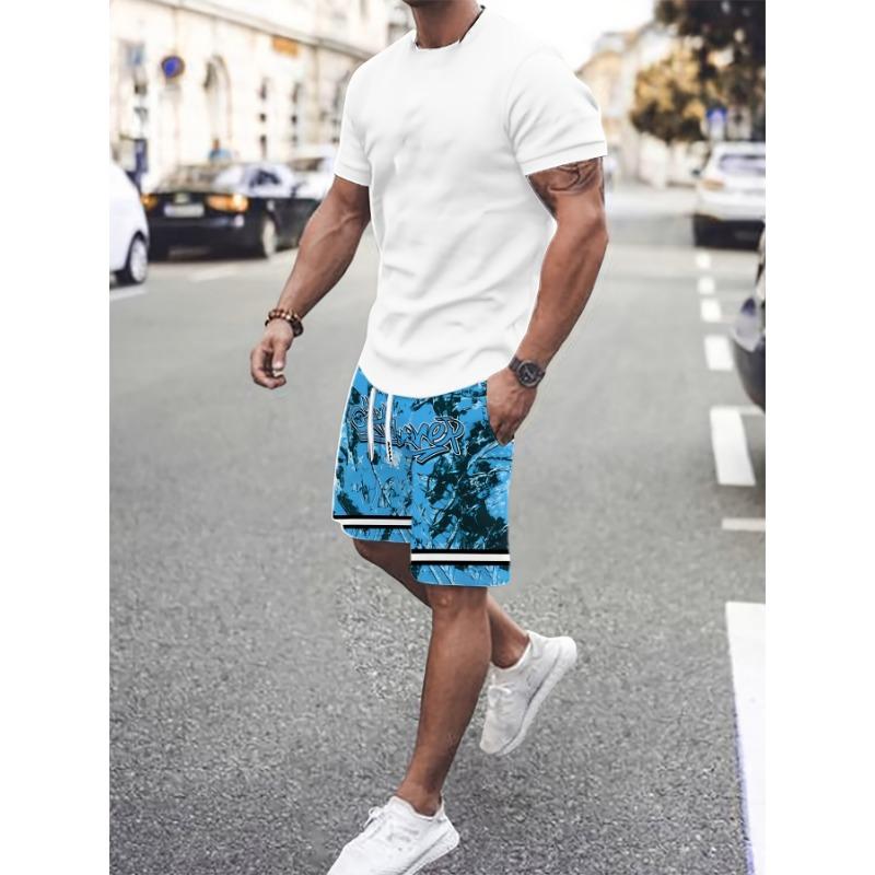 Fashionable Summer Men S Short Sleeve Suit, Street Style Character Design, Men S Casual Vacation Outing 2pcs Set XL
Fashionable Summer Men S Short Sleeve Suit, Street Style Character Design, Men S Casual Vacation Outing 2pcs Set XL