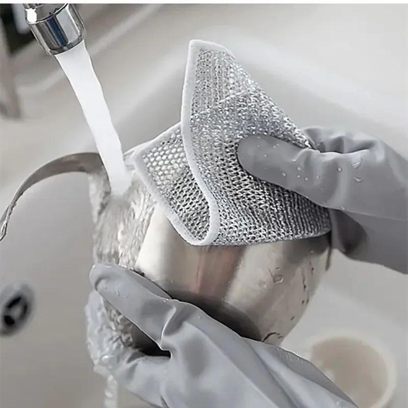 1/5/10pc Steel Wire Dishwashing Cloth Kitchen Cleaning Cloth Non-stick Oil Dish Clean Towel Washing Rag Household Cleaning Cloth
1/5/10pc Steel Wire Dishwashing Cloth Kitchen Cleaning Cloth Non-stick Oil Dish Clean Towel Washing Rag Household Cleaning Cloth