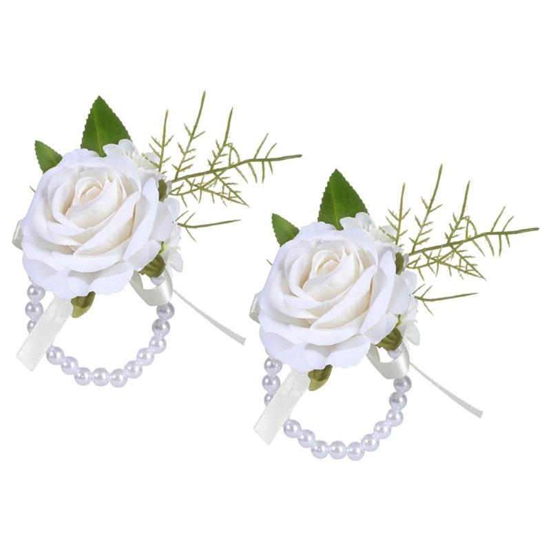 Wedding Boutonniere Wristlet Pearls With Artificial Floral Design For Bridesmaids Grooms Formal Outfit белый
Wedding Boutonniere Wristlet Pearls With Artificial Floral Design For Bridesmaids Grooms Formal Outfit белый