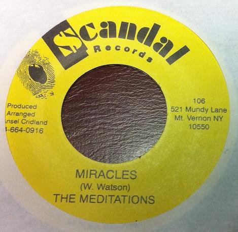 7inch Record MEDITATIONS Miracles AC106 candal Records US Reggae Ska Dub Used
7inch Record MEDITATIONS Miracles AC106 candal Records US Reggae Ska Dub Used