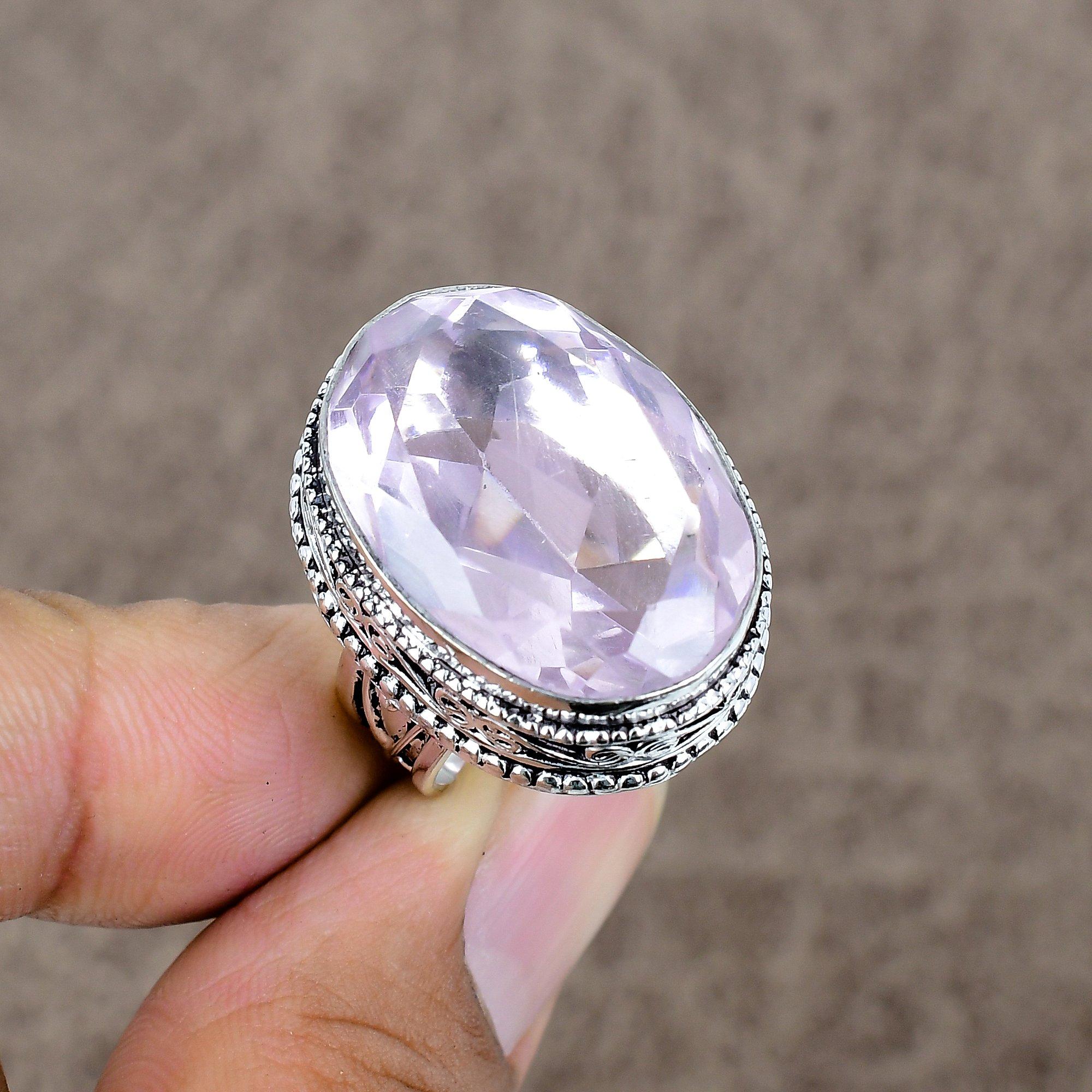Pink Kunzite Genstone Handmade 925 Sterling Silver Jewelry Ring Size 6.5 KKG-489
Pink Kunzite Genstone Handmade 925 Sterling Silver Jewelry Ring Size 6.5 KKG-489