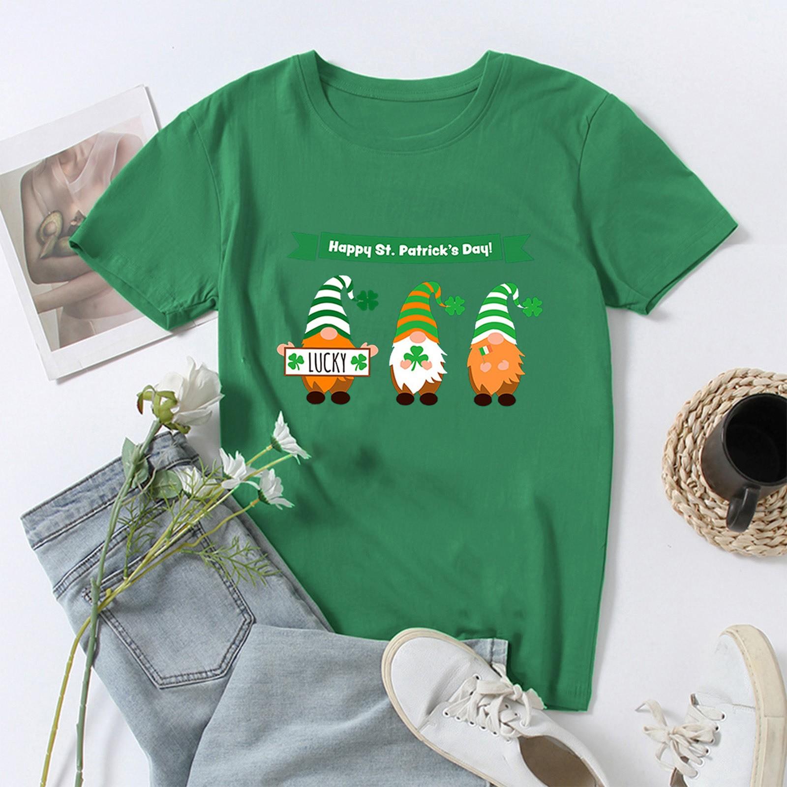 Nikitas Women s Casual Short Sleeve Saint Patrick s Day Printing Round Neck T-Shirt Tops
Nikitas Women s Casual Short Sleeve Saint Patrick s Day Printing Round Neck T-Shirt Tops