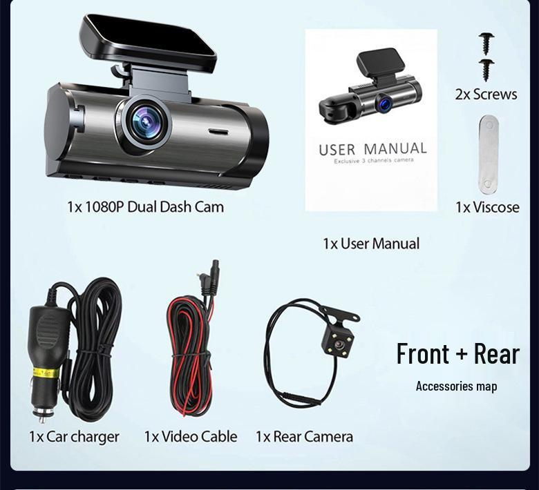 2K HD Відеореєстратор з двома об єктивами, записом салону, нічним баченням та WiFi
2K HD Відеореєстратор з двома об єктивами, записом салону, нічним баченням та WiFi