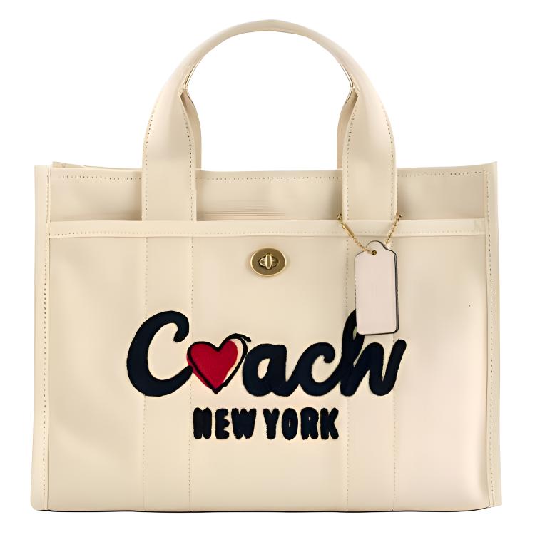 Coach Ivory Leather Cargo Tote Bag with Heart Logo & New York Embroidery for Daily Use Basic Set (Bag+Dust Bag)
Coach Ivory Leather Cargo Tote Bag with Heart Logo & New York Embroidery for Daily Use Basic Set (Bag+Dust Bag)