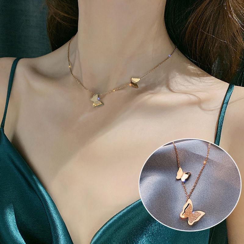 Шикарное двухслойное ожерелье с бабочкой: Модная, минималистичная роскошная цепочка на ключицу для женщин
Шикарное двухслойное ожерелье с бабочкой: Модная, минималистичная роскошная цепочка на ключицу для женщин