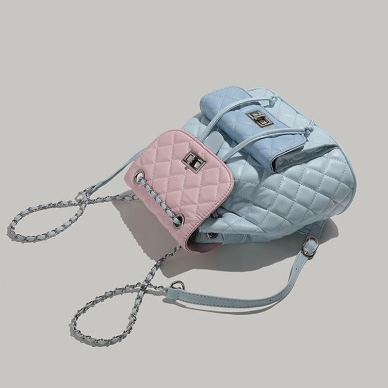 Western Style Small Fragrance Women S High-End Solid Color Diamond Checkered Chain Backpack
Western Style Small Fragrance Women S High-End Solid Color Diamond Checkered Chain Backpack