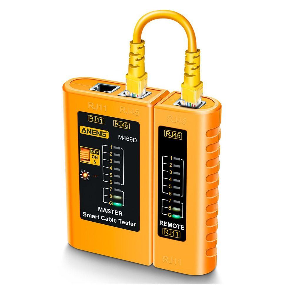 RJ45 RJ11 Network Cable Tester M469D UTP Wire Test Tool Networking Analyzer Network Repair жёлтый
RJ45 RJ11 Network Cable Tester M469D UTP Wire Test Tool Networking Analyzer Network Repair жёлтый