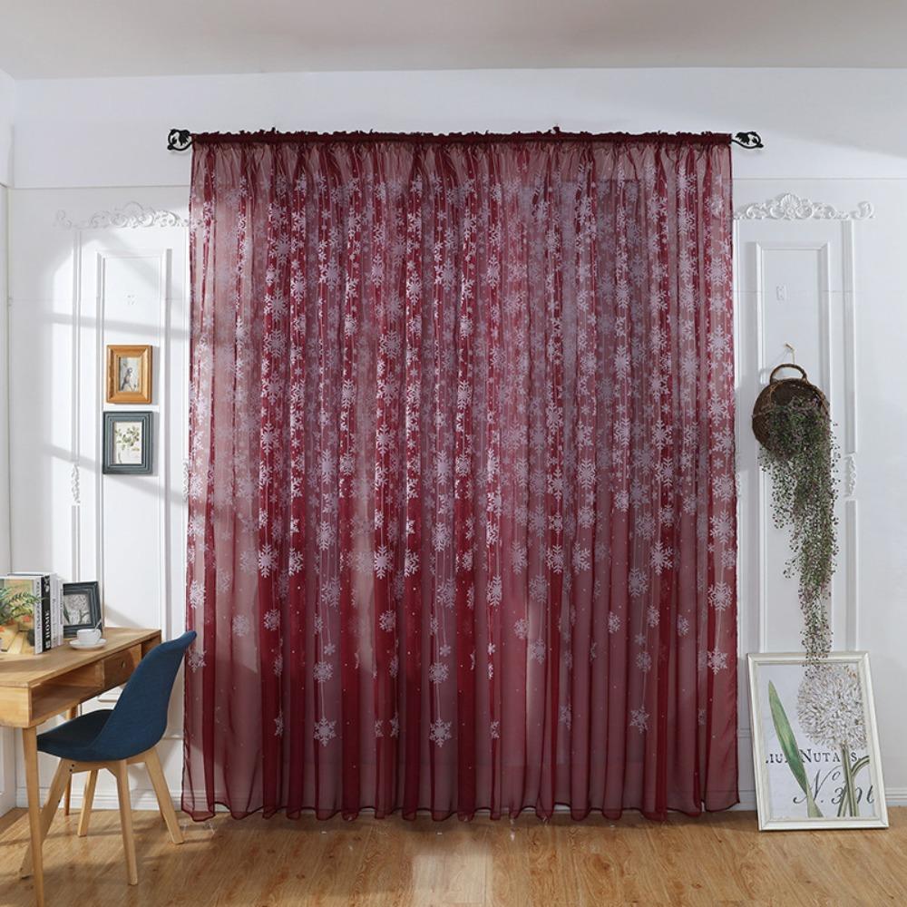 Полупрозрачные шторы-вуаль «Снежинка» Романтическая прозрачная занавеска Тюлевая занавеска Гостиная 100*200CM темно-красного
Полупрозрачные шторы-вуаль «Снежинка» Романтическая прозрачная занавеска Тюлевая занавеска Гостиная 100*200CM темно-красного