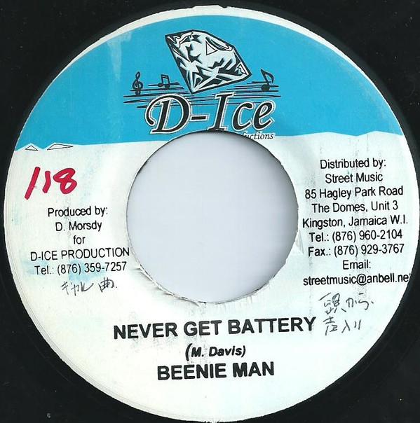 7inch Record BEENIE MAN - Never Get Battery NONE D-Ice Productio 2005 Jamaica Reggae, Ska & Dub Used
7inch Record BEENIE MAN - Never Get Battery NONE D-Ice Productio 2005 Jamaica Reggae, Ska & Dub Used