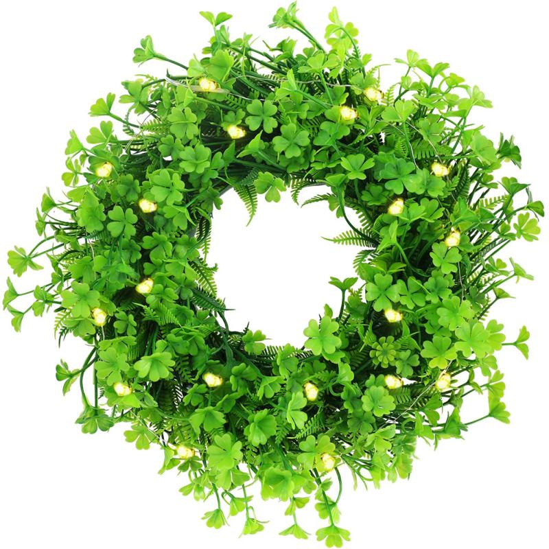 St. Patrick Day Shamrock Wreath Artifical Leaf Garland Front Door Welcome Pendant Wall Window
St. Patrick Day Shamrock Wreath Artifical Leaf Garland Front Door Welcome Pendant Wall Window