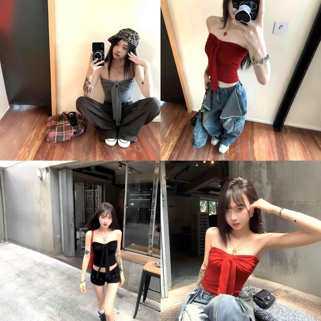 Women s French Retro Bow Tie Strapless Vest - Summer Pure Desire Wrap Chest Top One Size (up to 125 lbs)
Women s French Retro Bow Tie Strapless Vest - Summer Pure Desire Wrap Chest Top One Size (up to 125 lbs)