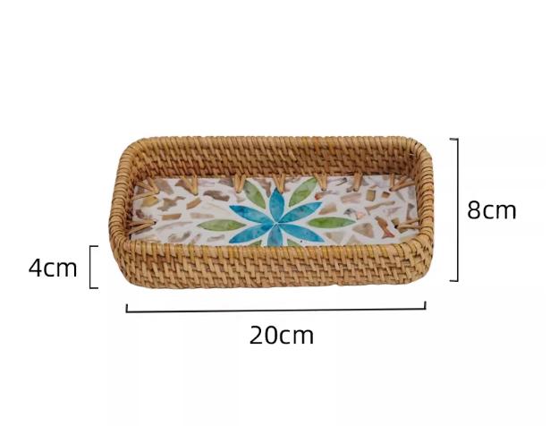 Handcrafted Rattan Pallet Square Hand-woven Rattan Fruit Plate Natural Shell Tray Desktop Storage Container Decorative Tray
Handcrafted Rattan Pallet Square Hand-woven Rattan Fruit Plate Natural Shell Tray Desktop Storage Container Decorative Tray