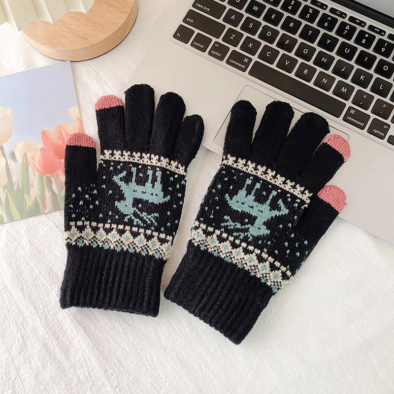 Женские зимние теплые перчатки для сенсорных экранов - толстый бархатный трикотаж с милым рисунком лося для езды на велосипеде на открытом воздухе One Size чёрный
Женские зимние теплые перчатки для сенсорных экранов - толстый бархатный трикотаж с милым рисунком лося для езды на велосипеде на открытом воздухе One Size чёрный