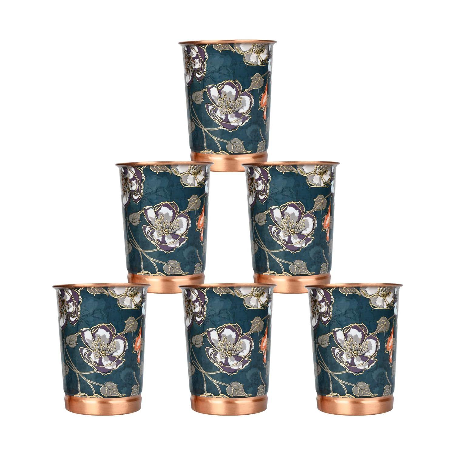 250ML Water Glass with Rust Proof Protection for Home and Office Use Ayurveda and Yoga Health Benefits Glass Set of 6 (Green Gold)
250ML Water Glass with Rust Proof Protection for Home and Office Use Ayurveda and Yoga Health Benefits Glass Set of 6 (Green Gold)