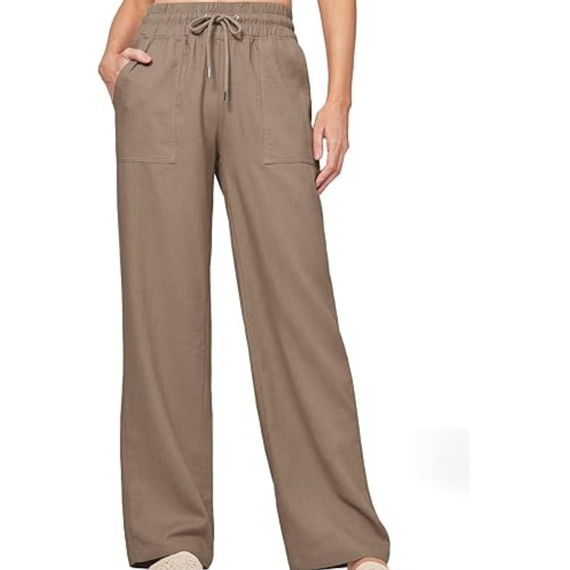 Women s Loose Fit High Waisted Casual Pants with Pockets, Elastic Waistband, Wide Leg Trousers in Khaki Brown Beige Green Black XS чорний
Women s Loose Fit High Waisted Casual Pants with Pockets, Elastic Waistband, Wide Leg Trousers in Khaki Brown Beige Green Black XS чорний