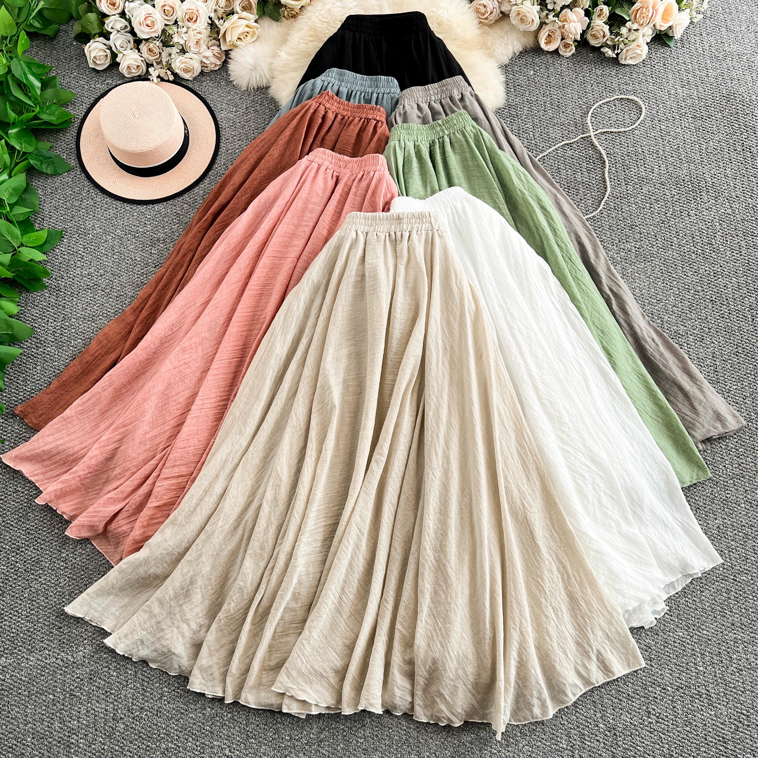 DIMANAF 2025 Summer Solid Women New Skirts Elastic Elegant White Pleated Skirts Lace High Waist One Size
DIMANAF 2025 Summer Solid Women New Skirts Elastic Elegant White Pleated Skirts Lace High Waist One Size