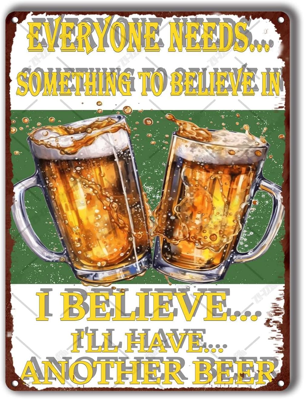 LIUAXICIA Funny Metal Tin Sign Beer Believe in Something for Cafe Bar Pub Decor Art Signs 6x8inchTin 20x30cm(7.8x11.8inch)
LIUAXICIA Funny Metal Tin Sign Beer Believe in Something for Cafe Bar Pub Decor Art Signs 6x8inchTin 20x30cm(7.8x11.8inch)