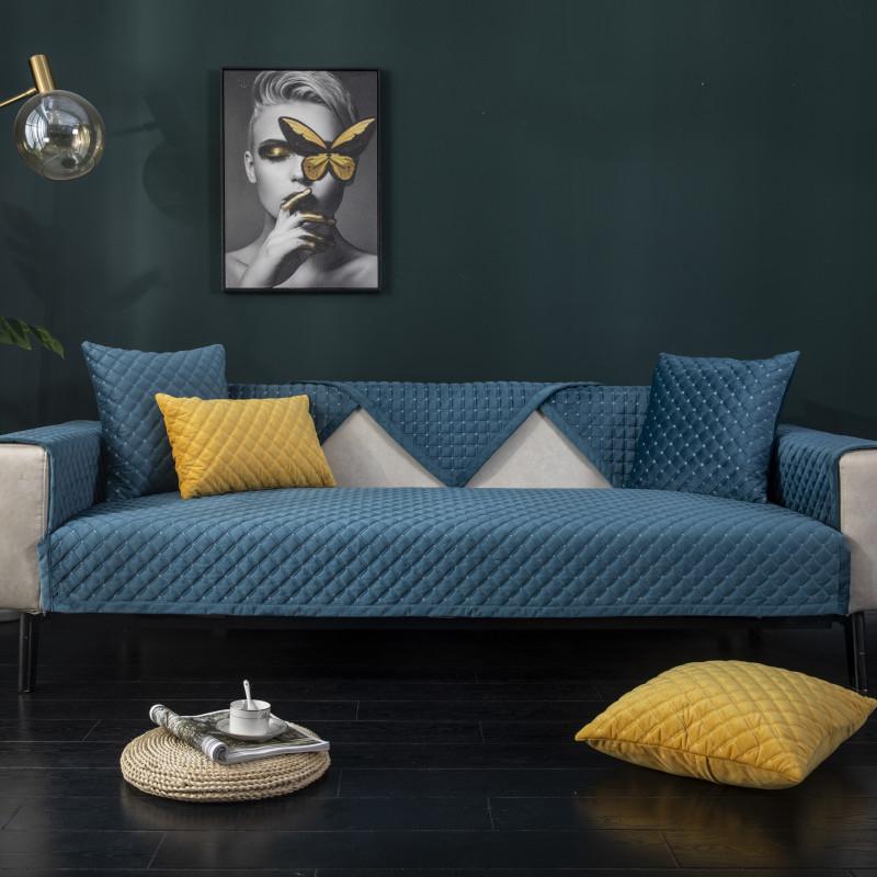 Осенне-зимняя супермягкая теплая плюшевая однотонная диванная подушка, современная простая бархатная нескользящая диванная подушка, полотенце 70*70