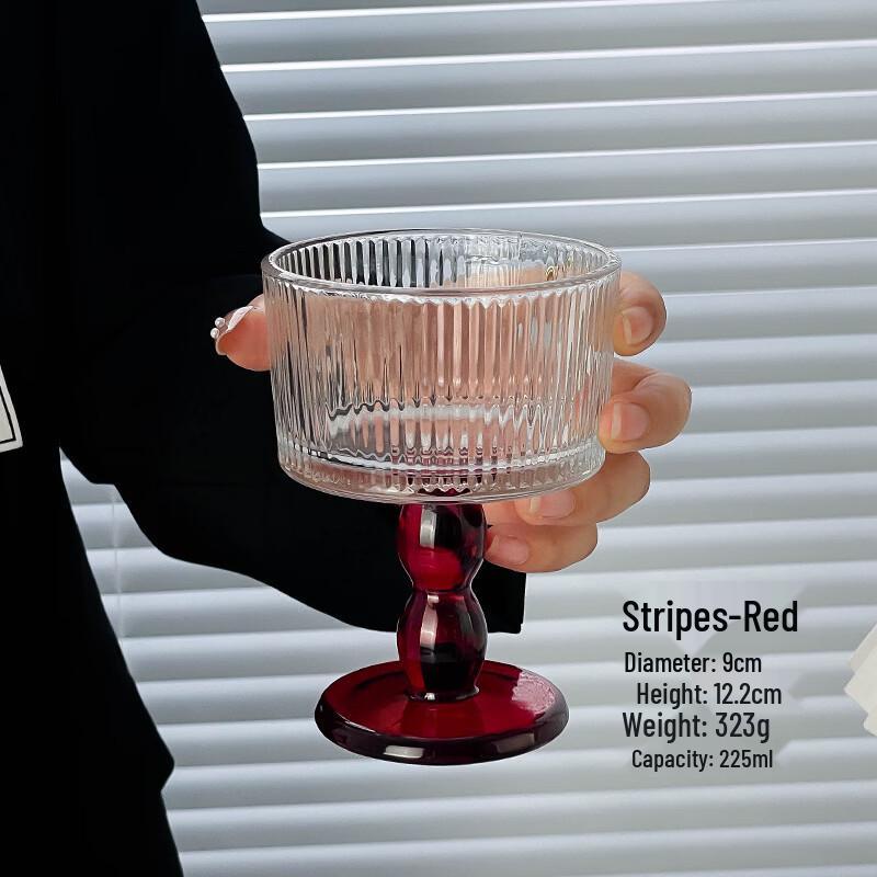 OLOEY French Retro Striped Red Stem Glass Set (3-Pack)
OLOEY French Retro Striped Red Stem Glass Set (3-Pack)